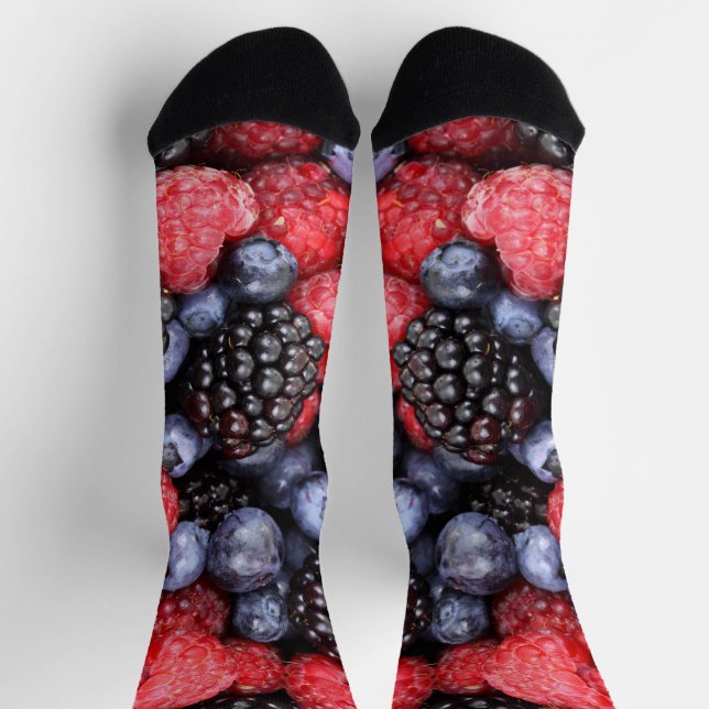 Chaussette Fruits de fruits de baies juteux et mûrs Medley (Haut)
