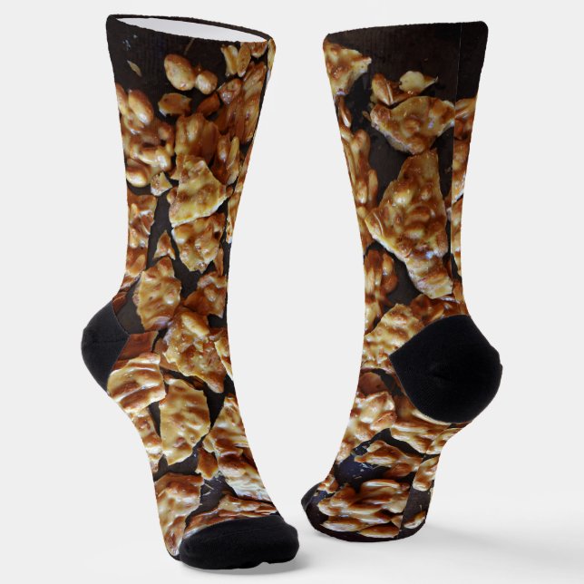 Chaussette Fun Peanut Brittle Candy Chaussettes d'art (Angulaire)