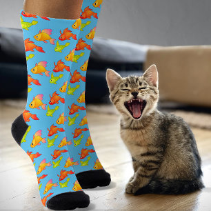 Chaussette Fun Tropical Fish - Coloré Vintage Style Cartoon