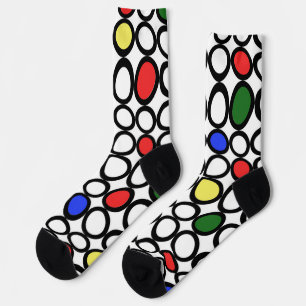 Chaussette Fun Wiggle Circles Art Crazy Chaussettes