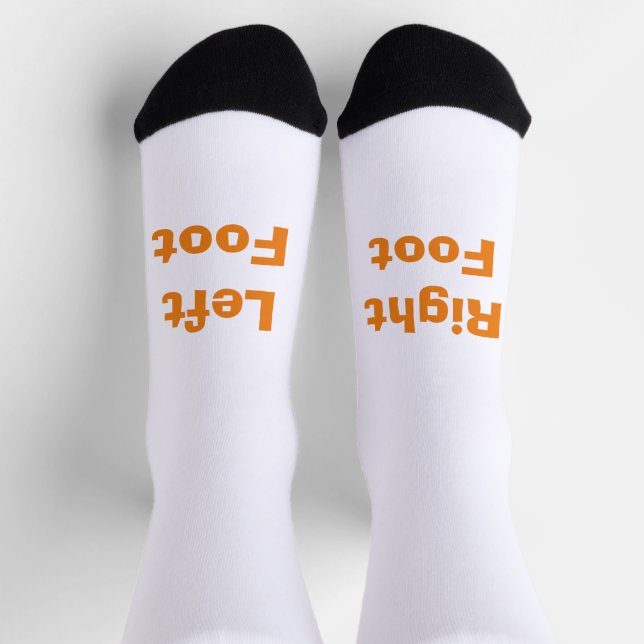 Chaussette FUNNY ! Chaussettes - Pied droit gauche - Orange (Haut)