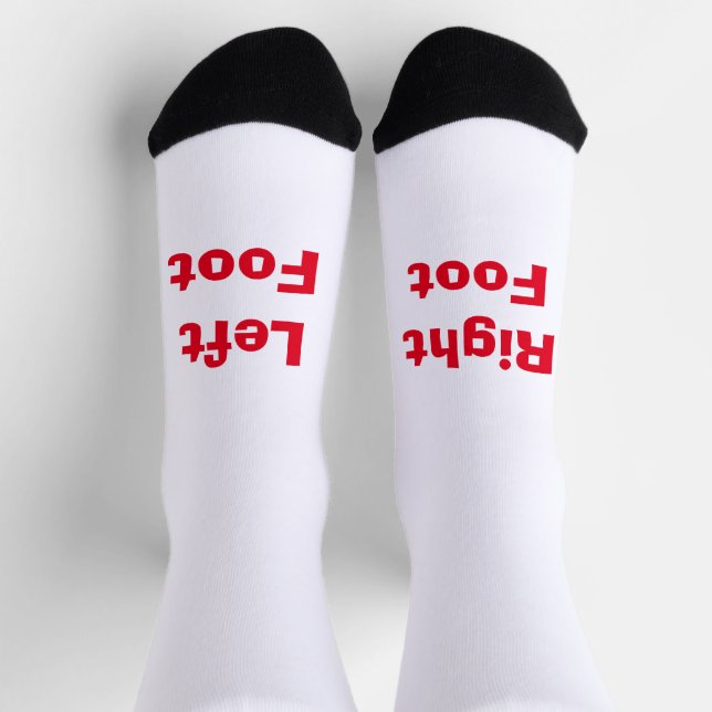 Chaussette FUNNY ! Chaussettes - Pied droit gauche - Rouge (Haut)
