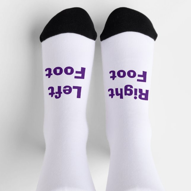 Chaussette FUNNY ! Chaussettes - Pied droit gauche - Violet (Haut)