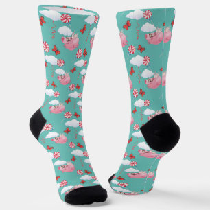 Chaussette Funny Flying Pig Motif