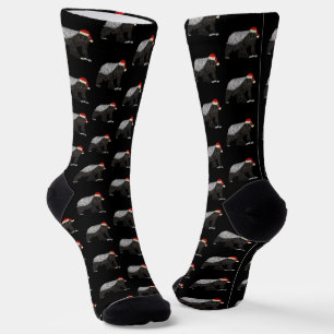 Chaussette Funny Honey Badger Animal Père Noël Noël