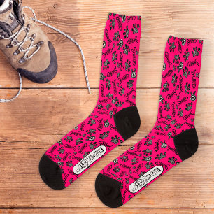 Chaussette Funny Hot rose mignon Amoureux de les chats Kawaii