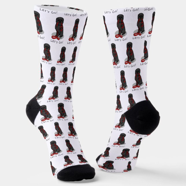 Chaussette Funny Let's Go! Walk Affenpinscher (Black Natural) (Angulaire)