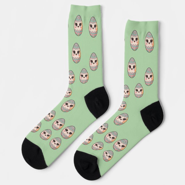 Chaussette Funny Oeuf de Pâques Kawaii (Gauche)