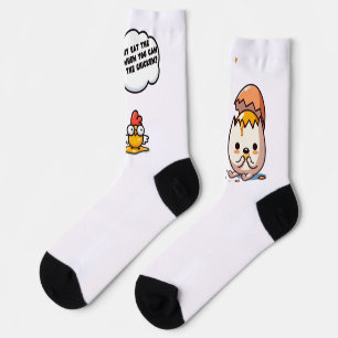 CHAUSSETTE FUNNY : POURQUOI MANGER UN OEUF QUAND VOUS POUVEZ