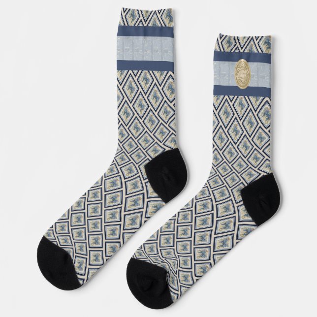 Chaussette G Bureau de création papillon bleu (Gauche)