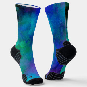 Chaussette Galaxy Paint Splatter, effet Chaussettes vertes
