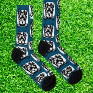 Chaussette Gallois Terrier Marine Chiot Thème personnalisé