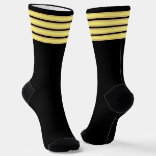 Chaussette Galons dorés d'épaulette de capitaine de ligne aér
