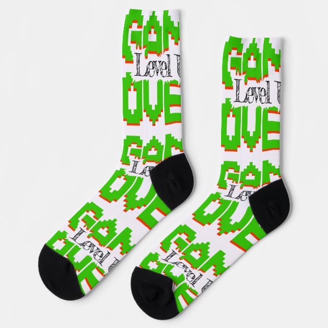 Chaussette Game Over : Rétablissez le plaisir à l'ancienne, p (Gauche)