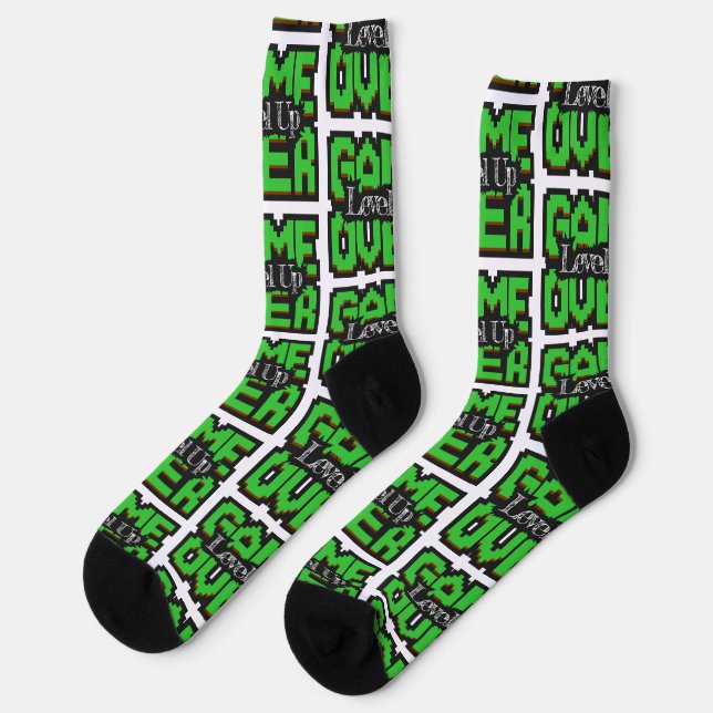 Chaussette Game Over: Revive Classic Games & Level Up Ur game (Gauche)