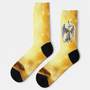 Chaussette Gardien de l'Aube – Le Loup à l'Aile Blanche.