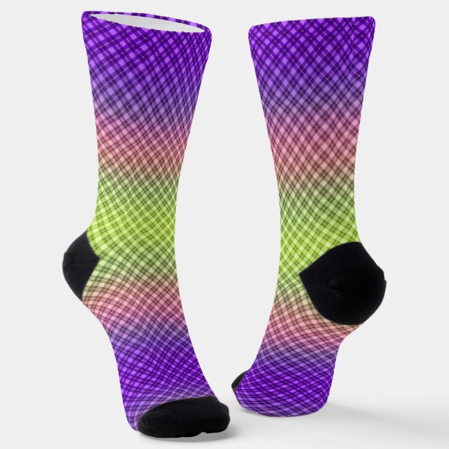 Chaussette Géométrique, dégradé, Ombre (Angulaire)