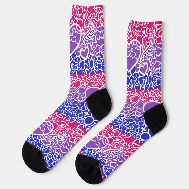 Chaussette Gigue de la Fierté Bi (Gauche)