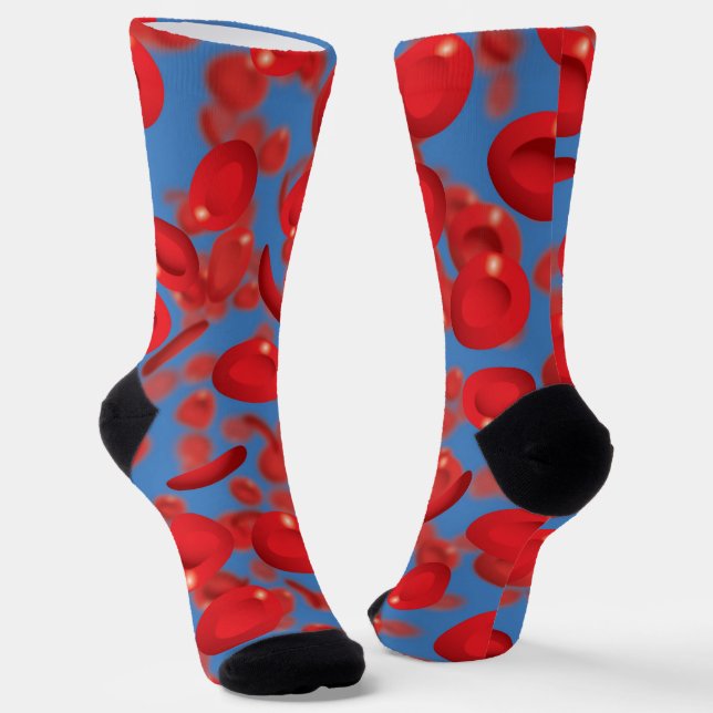 Chaussette Globules Rouges Cool Moderne (Angulaire)