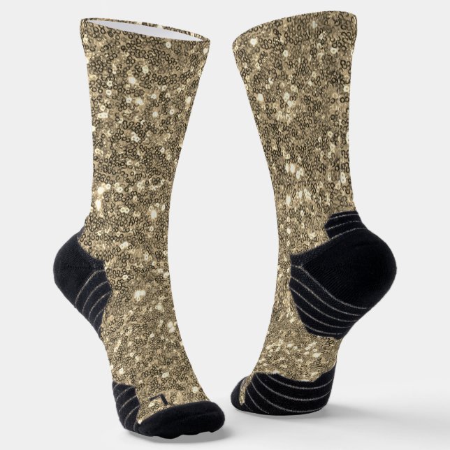 Chaussette Gold Sparkle Faux glitter (Angulaire)