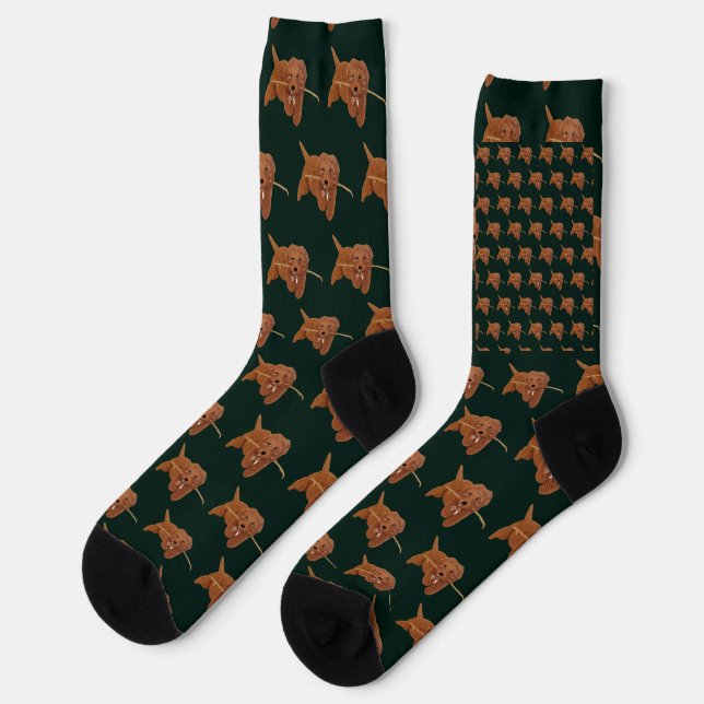 Chaussette Goldie Golden Doodle Vert foncé (Gauche)