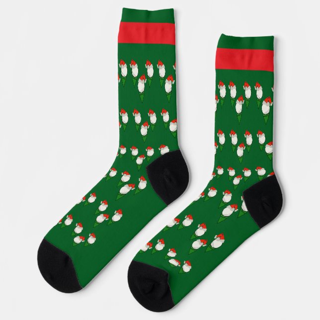 Chaussette Golf Ball Design sur Chaussettes vertes pour Noël (Gauche)