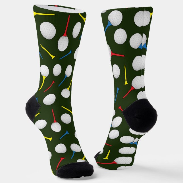 Chaussette Golf Balls et Tee - shirt Patterned Golf (Angulaire)