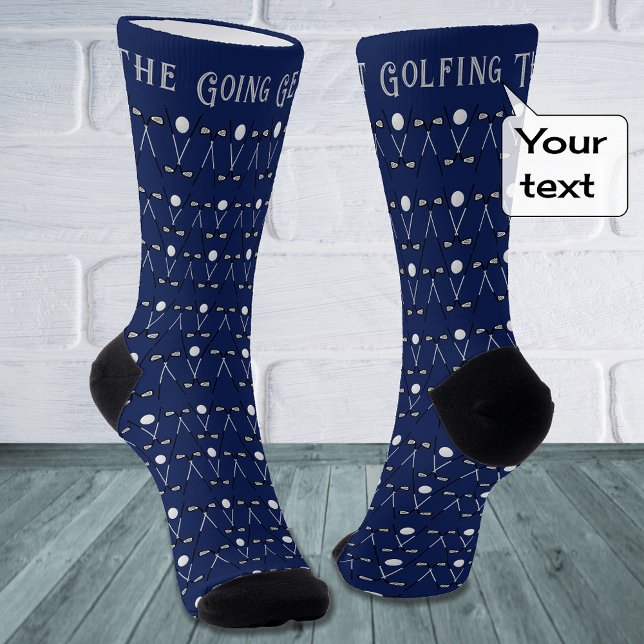 Chaussette Golf personnalisé texte marine motif (Créateur téléchargé)