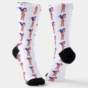 CHAUSSETTE GOLF POUR FEMMES PATRIOTIQUES DES ÉTATS-UNIS