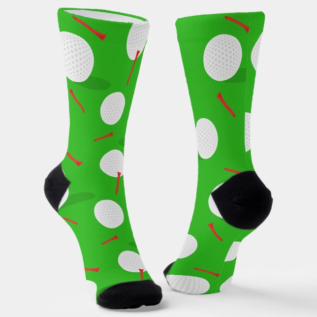 Chaussette Golfer Golf Balls et Tee - shirts Amusants (Angulaire)