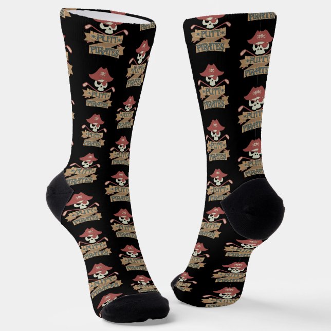 Chaussette Golfeur Pirates de Golf Cadeau Blague (Angulaire)