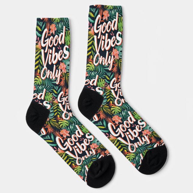 Chaussette Good Vibes uniquement tropical (Droite)