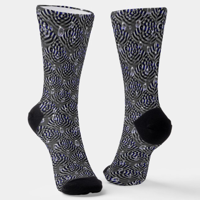 Chaussette Gouttes de pluie sur du métal (Angulaire)