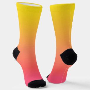 Chaussette Gradient jaune et rose