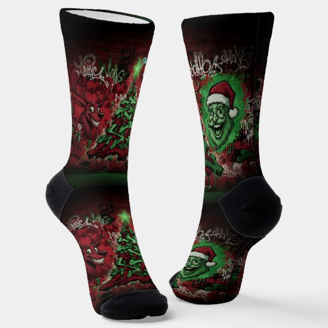 Chaussette Graffiti Christmas Sustainable Premium Socks (Angulaire)
