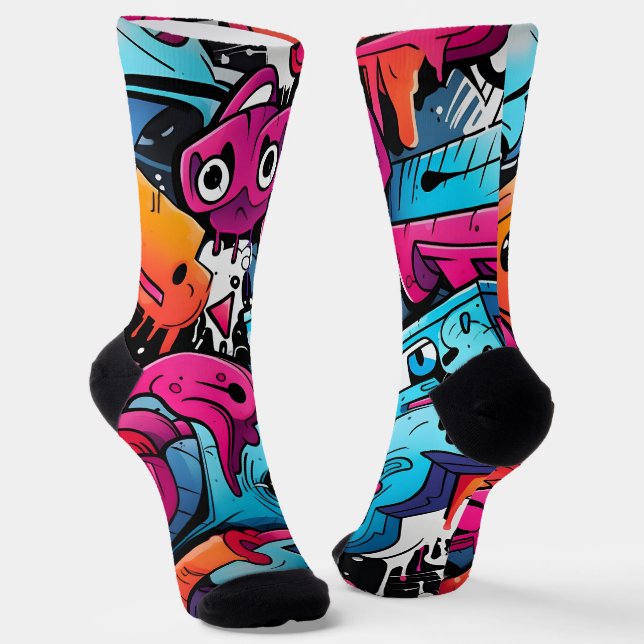 Chaussette Graffiti Street Art Splash (Angulaire)