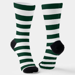Chaussette Grandes vertes foncées et blanches