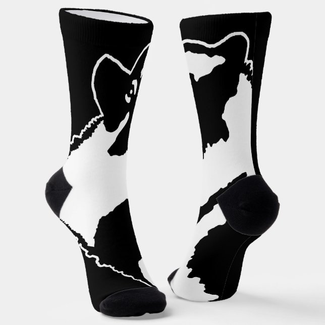 Chaussette Graphiques Keeshond - Art Original de Chien Mignon (Angulaire)