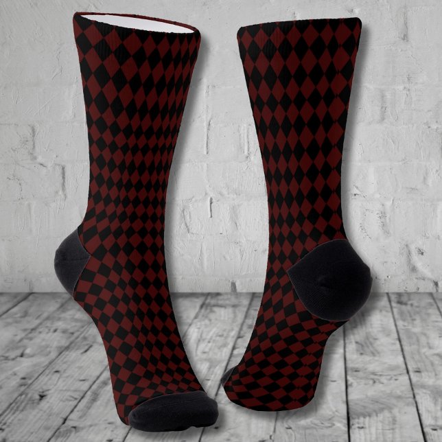 Chaussette Graves Chaussettes diamants rouges foncés (Créateur téléchargé)