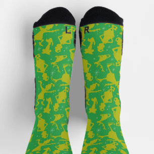 Chaussette Green Grinch Motif de patinage sur glace