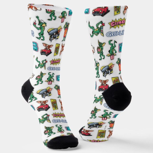 Chaussette Gremlins™ Autocollants Drôles Motif (Angulaire)