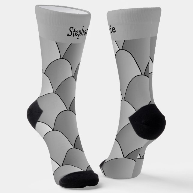 Chaussette Grey Art Deco Design Socks (Angulaire)