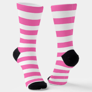 Chaussette Grilles roses et blanches chaudes