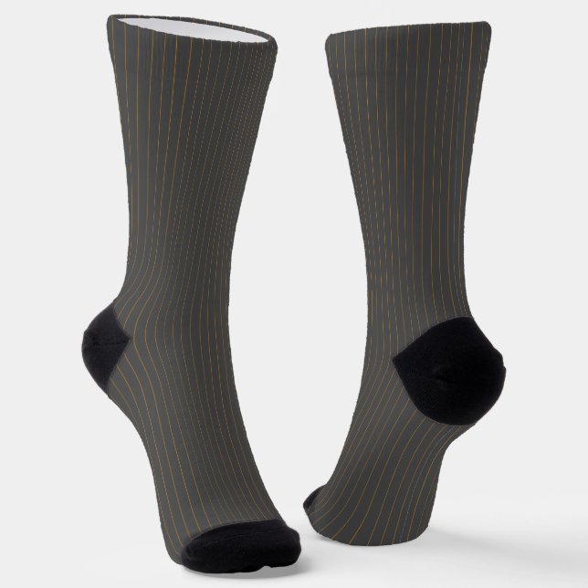 Chaussette Gris avec des rayures orange (Angulaire)