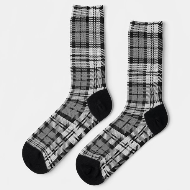 Chaussette Gris Blackwatch Tartan Design Plaid (Gauche)