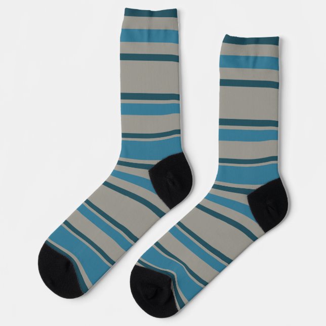 Chaussette Gris et bleu (Gauche)