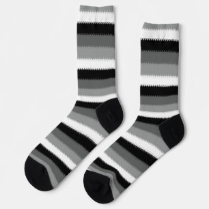 Chaussette Gris noir Gris cendré blanc