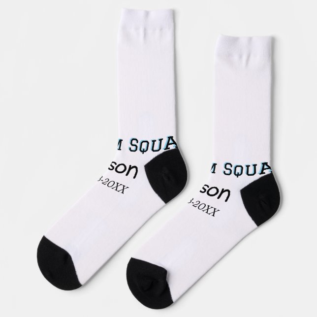 Chaussette Groom Squad groomsman bachelorparty ajouter le nom (Gauche)