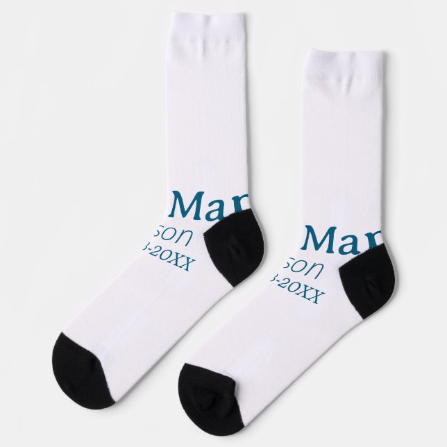 Chaussette groomsman bachelorette party ajouter nom moderne s (Gauche)