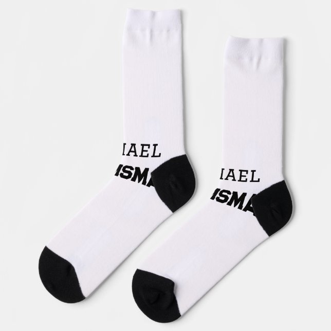 Chaussette Groomsman simple minimal ajouter nom moderne mascu (Gauche)